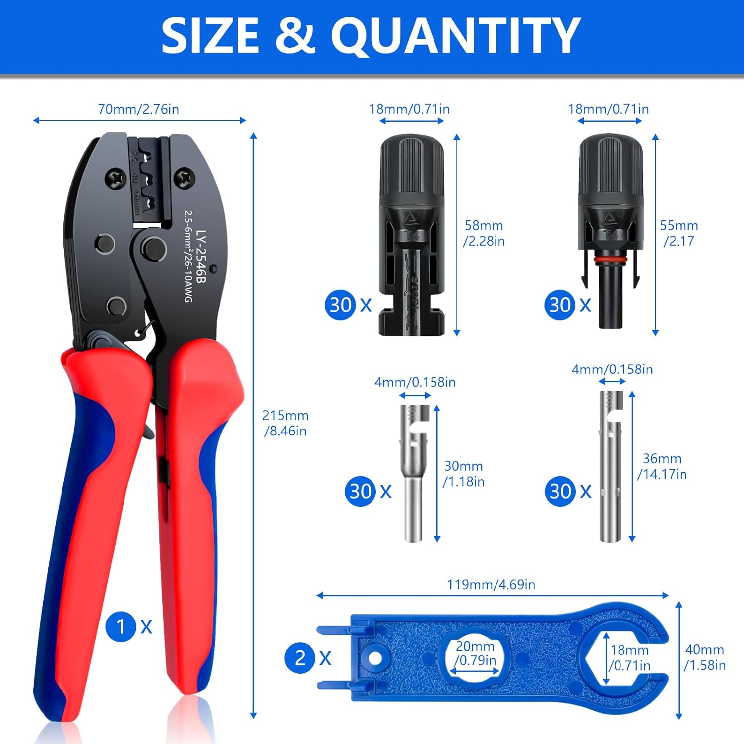 60PCS Solar Panel Connector Ki - Renewable Energy Is 评论和价格