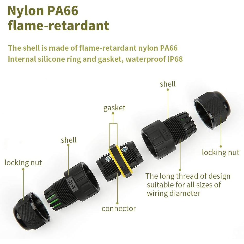 2 Way 2/3Pin IP68 Outdoor Wate - Cable Gland Waterproof 评论和价格