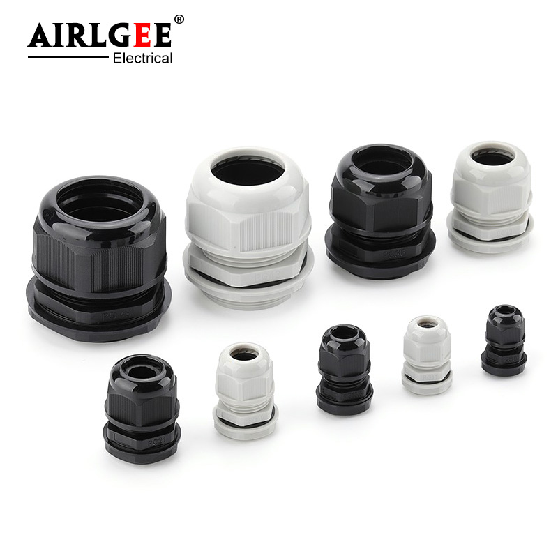 10Pcs White Black Nylon Plasti - Cable Gland Waterproof 评论和价格