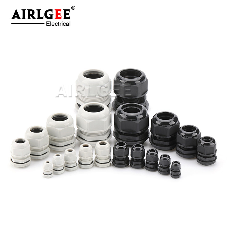 10Pcs White Black Nylon Plasti - Cable Gland Waterproof 评论和价格