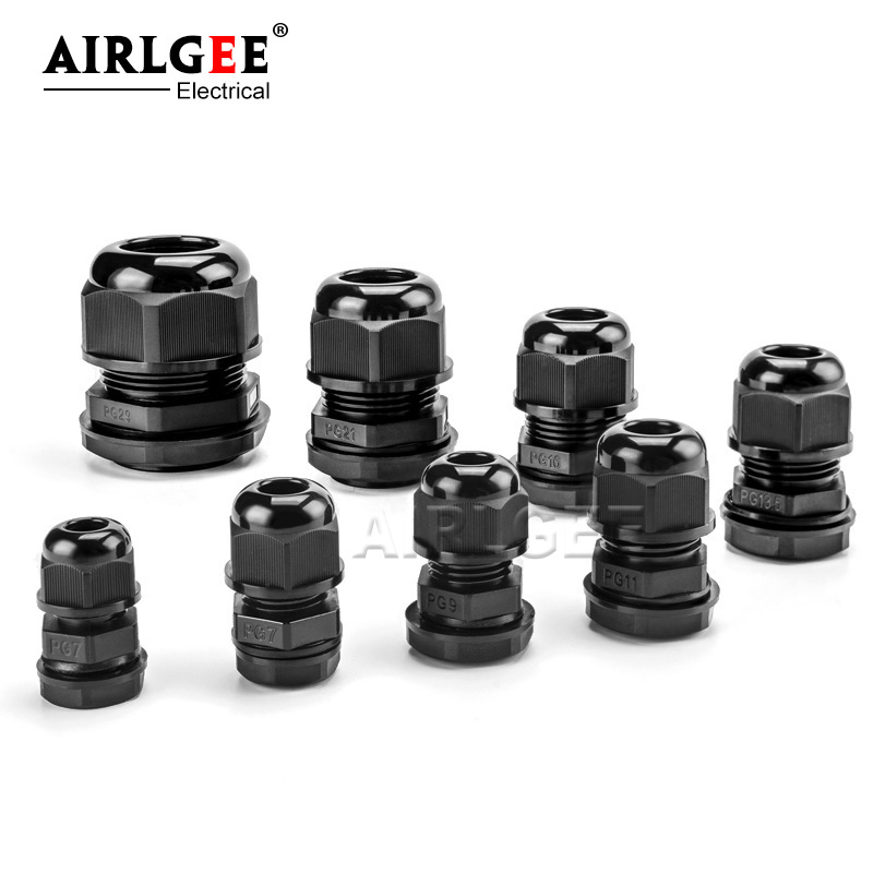 10Pcs White Black Nylon Plasti - Cable Gland Waterproof 评论和价格